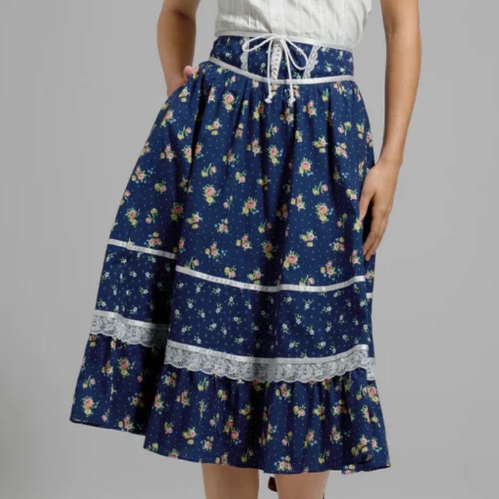 SOLD DON’T BUY Gunne Sax Jessica McClintock ModCloth Rustic Romance Midi Skirt